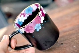 Кубка Starbucks 2019 Sakura 12oz Mist Golden Mark Cup Black Letal Night Cherry Coffee Cup Cup Cup