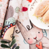 Phim hoạt hình thỏ pocket creative bảng pad cotton linen nghệ thuật bàn cà phê cách nhiệt coaster nhỏ tươi bữa ăn tấm vải đệm Khăn trải bàn