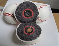 Chất lượng cao chuyên nghiệp bóng chày da bóng mềm phong cách Nhật Bản cứng đỏ sợi len lõi tiểu học và trung học rắn thứ 9 bóng - Bóng chày một quả bóng chày