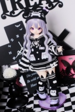 Одежда для кукол BJD （菜包猪肉铺）bjd4分熊妹熊蛋兔豆豆mdd卡拉娃衣 幽灵猫猫