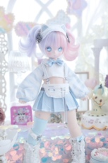 Одежда для кукол BJD （菜包猪肉铺）bjd4分熊妹兔豆豆兽兽msdmdd娃衣 水色地雷猫猫