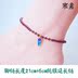 Bộ sưu tập lạnh tự nhiên của răng tím garnet vòng chân S925 trang sức bạc nữ lắc chân bạc Vòng chân