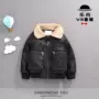 2019 mùa đông mới bé trai lớn bé trai dày ấm áp thời trang áo khoác da PU quần áo trẻ em - Áo khoác áo ấm cho bé