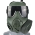 Mặt nạ toàn mặt bảo vệ chiến thuật với xe tăng hai lỗ chống vi-rút cyberpunk sương mù trang trí quạt quân sự lĩnh vực thiết bị CS