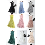 Весенний бюстгальтер-топ, эластичная длинная юбка, флисовый жилет, платье, большой размер