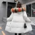 Phụ kiện phân bón XL cho bà bầu mùa đông xuống áo khoác cotton phiên bản Hàn Quốc của phần dài lỏng lẻo của áo khoác mẹ bằng vải bông dày các thương hiệu đầm bầu nổi tiếng Áo thai sản