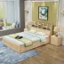 Bàn đầu giường công chúa đơn giản, giường gỗ chắc chắn cho trẻ em Giường gỗ kết hợp đa chức năng với giá sách 1,9m1,5 mét 1,2 công chúa - Giường Giường