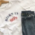 18 mùa xuân và mùa hè thương hiệu áo thun nam và nữ cotton rộng rãi đơn giản thập niên 80 của thập niên 90