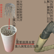 Дренажная решетка 洗衣机pvc排水管道防鼠网墙孔天台地漏下水管道水池防鼠网