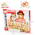 Đặc biệt tròn hai mặt 100 ký tự Trung Quốc Domino alphabetization khối xây dựng trẻ em early education puzzle bé đồ chơi đồ chơi cho bé trai Khối xây dựng