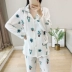 Mùa xuân và mùa thu chăn bông quần áo dày cotton phụ nữ mang thai đồ ngủ kích thước lớn sau sinh cho ăn quần áo bà mẹ cho con bú - Giải trí mặc / Mum mặc