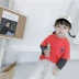 Quần áo trẻ em Hàn Quốc bé trai và bé gái áo thun dài tay cotton mè đường phố trẻ em hoạt hình cha mẹ áo thun trẻ em áo sơ mi mùa thu - Áo thun shop trẻ em Áo thun
