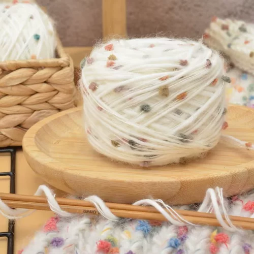 Шарф ручной работы, плетеный радужный клубок пряжи подходит для мужчин и женщин для друга, «сделай сам»