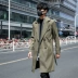 Thời trang nguyên bản mùa thu lỏng phù hợp với cổ áo áo gió nam xu hướng Hàn Quốc phiên bản áo khoác mỏng thắt lưng