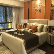Giường da hiện đại Giường da bên giường đôi Giường đôi chính phòng ngủ Giường kiểu mẫu Hồng Kông biệt thự sang trọng lưới đỏ giường - Giường