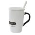 Ins Bắc Âu đơn giản mark cup gốm couple cup cặp của văn phòng cà phê uống cup với nắp muỗng bộ Tách