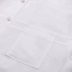 Kế thừa thiết kế ban đầu tay áo mùa hè vải lanh trắng cổ nhỏ túi Nhật Bản đơn giản năm điểm tay áo đơn giản - Áo