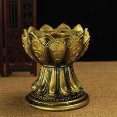 Молитвенный барабан 佛教用品手摇转经轮转经筒莲花八吉祥底座大号 青铜色