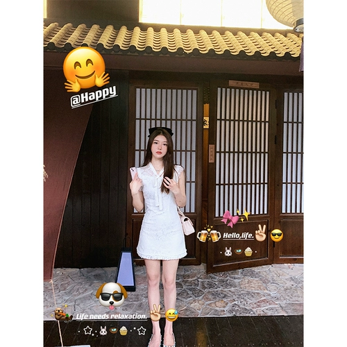 Осенний приталенный корсет, кружевное платье