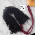 Gothic lolita ren vải to sợi tay làm tóc phụ kiện màu đen cây gai dầu ban đầu cung tiara beret Phụ kiện tóc