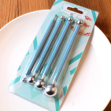 Набор посуды для выпекания 大小圆头金属diy软陶超轻粘土制作工具套装(八圆丸棒) 不锈钢珠笔