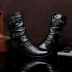 chelsea boot nam giá rẻ Thu đông phong cách Anh Quốc phiên bản Hàn Quốc phù hợp với tất cả các đôi bốt Martin cao cổ dài bốt cao cổ mũi nhọn bốt da nam thời thượng giày boot nam da lộn Giày ống
