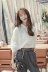 2018 mùa hè mới Hàn Quốc phiên bản của lỏng chuyên nghiệp thời trang áo polo cổ áo dài tay áo sơ mi trắng phụ nữ phù hợp với mùa thu fan áo sơ mi bó dài tay nữ Áo sơ mi