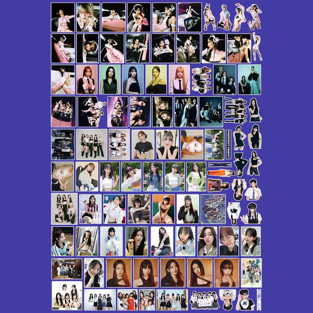 Группа Le SSSERAFIM Girls Return Album Perfect Night Night 94 наклейки для декора