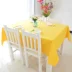 Cotton khăn trải bàn vải nhà hàng khăn trải bàn có thể được tùy chỉnh bảng vải màu rắn phổ bìa khăn chanh vàng bàn trà vải