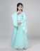 Trang phục thiếu nhi của phụ nữ biểu diễn mùa xuân và mùa hè Phong cách Trung Quốc biểu diễn guzheng quần áo cổ tích cô gái công chúa Hanfu - Trang phục Trang phục