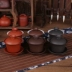 Kungfu tea set hộ gia đình trà bát tím cát ba bát chén gốm lớn bìa bowl set với nắp sản xuất bia trà bát