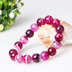 Mới Dzi Đính cườm Vòng tay mã não Hoa hồng đỏ Xanh tím Sọc Agate Handmade Bracelet Công ty Quà tặng Bán buôn vòng tay phong thủy Vòng đeo tay Clasp