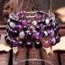 Mới Dzi Đính cườm Vòng tay mã não Hoa hồng đỏ Xanh tím Sọc Agate Handmade Bracelet Công ty Quà tặng Bán buôn