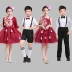 Liuyi hiệu suất nam và nữ điệp khúc phù hợp với máy chủ dress phù hợp với trẻ em của trang phục nam dài tay trường tiểu học trẻ em