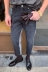 Quần yếm nam kiểu dáng retro thẳng tắp, quần dài 9 điểm, quần jeans nam màu sắc phiên bản Hàn Quốc của quần âu phong cách Hồng Kông - Quần jean