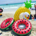 Mới lớn bơi vòng dưa hấu hình dạng dứa inflatable hàng nổi giường nổi bơi vòng dành cho người lớn nách vòng phao bơi cho be Cao su nổi