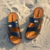 2018 dép mùa hè của nam giới cha thoáng khí không trượt dual-sử dụng dép trung niên hoang dã đáy mềm giày dép giày lacoste nam Sandal