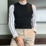 Áo len mùa thu nam phiên bản Hàn Quốc của chiếc áo len cổ tròn tự tay áo len cổ điển màu hoang dã cơ sở áo vest nam áo vest nam đẹp