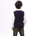 Áo dệt kim cho trẻ em Áo len trẻ em mùa xuân và mùa thu Trẻ em mặc áo len 4 tuổi Cậu bé Vest V-cổ Hàn Quốc Áo ghi lê