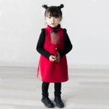Бархатный пуховик для девочек, ципао, 5 лет, китайский стиль