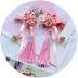 Cô gái Hanfu phụ kiện tóc kẹp tóc cổ gió trẻ em quần áo anh đào tua rua scrunchies hoa cúc Phụ kiện tóc