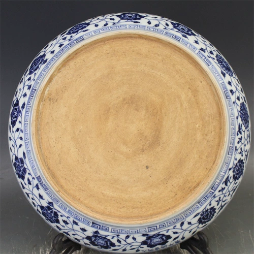 Система годы Diming Xuande имеет голубое и белое пластинское антикварное антикварное антикварное старое PO