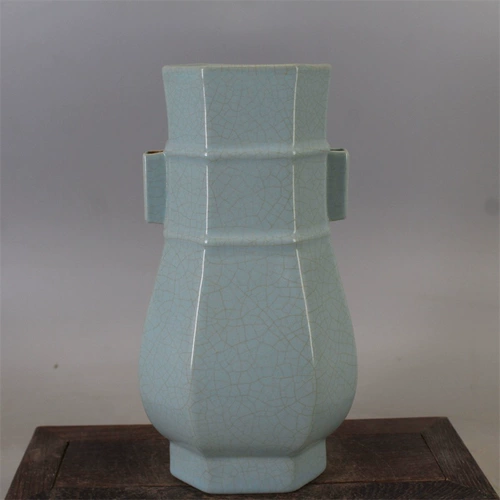 Песня ru kiln tianqing glaze тонкая шина открытая бутылка для ушей антикварные ветераны фарфоровые антикварные фарфоровые украшения