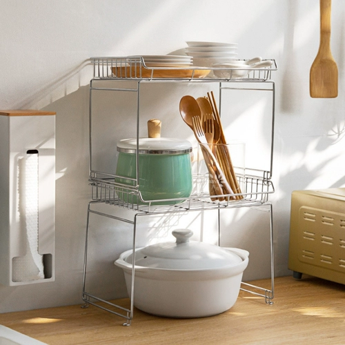 Кухня из нержавеющей стали кухня для двух слоев хранения может быть наложена в приправа японской стиль