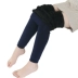 Cô gái cộng với quần legging nhung mặc quần dài trẻ em dày hơn quần ống rộng chân quần thun cotton cotton mùa thu đông