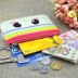 Gói thẻ phụ nữ siêu mỏng Hàn Quốc dễ thương phim hoạt hình sinh viên thẻ xe buýt đặt vòng chìa khóa pu da giấy chứng nhận bộ Hộp đựng thẻ