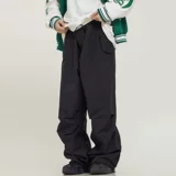 Ретро летние тонкие брендовые штаны, в американском стиле, свободный прямой крой, по фигуре