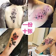 10 hoa hồng đỏ cánh tay hình xăm dán nữ không thấm nước mô phỏng kéo dài gợi cảm hoa Hàn Quốc che sẹo cơ thể sơn