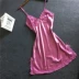 Phiên bản Hàn Quốc của dây đeo váy ngủ nữ váy mùa hè ren đồ ngủ gợi cảm kích thước lớn đồ ngủ cám dỗ lụa - Đêm đầm