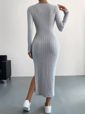Женское платье women long sleeve split
